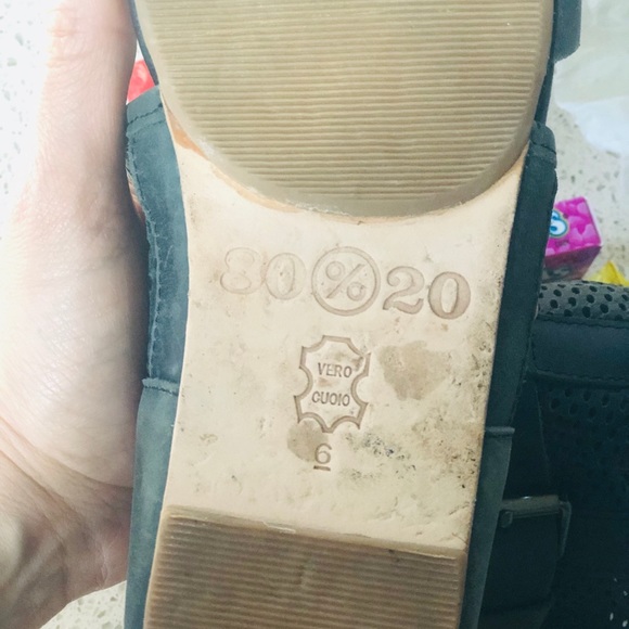 80/20% olive wedge sandals - Picture 6 of 8